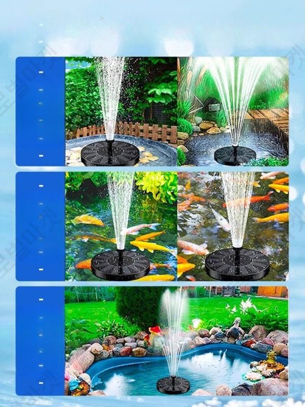 연못 태양광분수 태양열 LED 조경 인테리어 마당 이미지 6