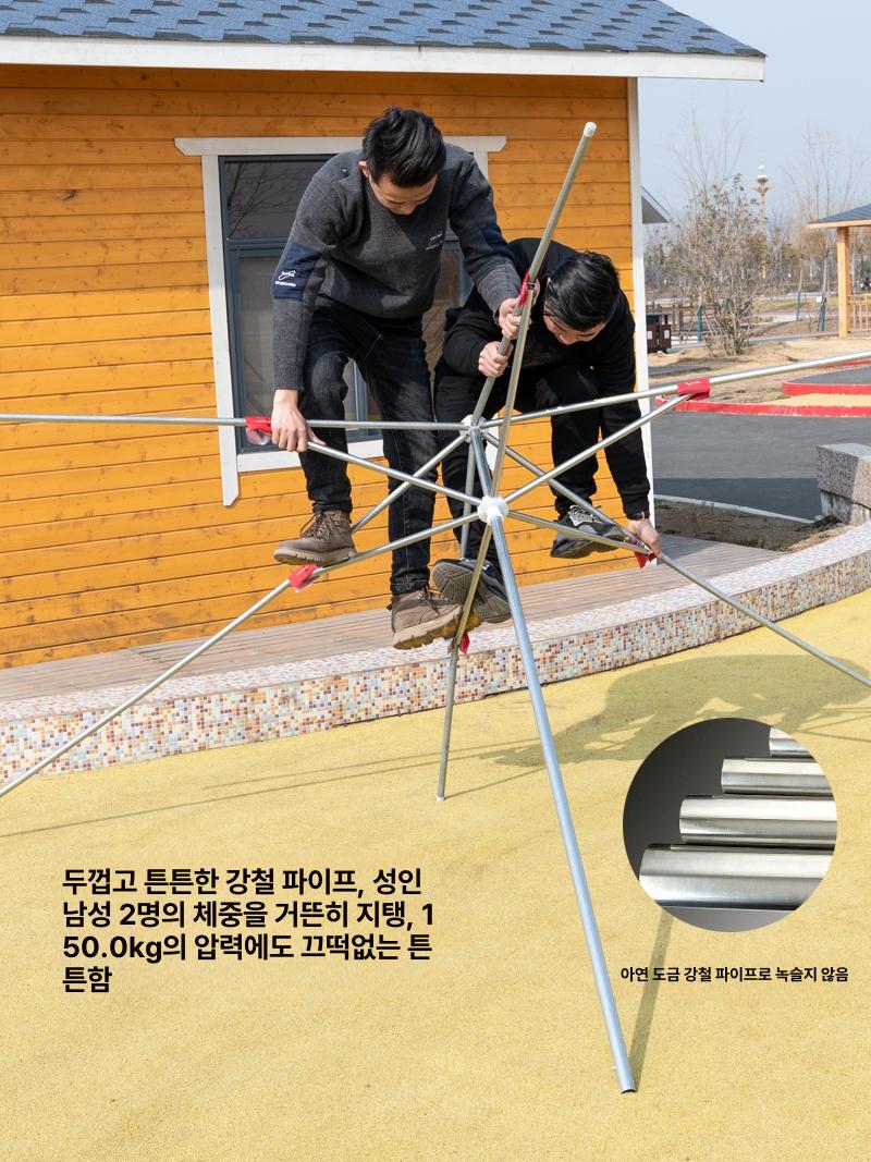하프 방풍 카페 텐트 빨강 가게 차양 테라스 사각 은색 그늘막 천막 매장 가리개 - 상세 이미지 3