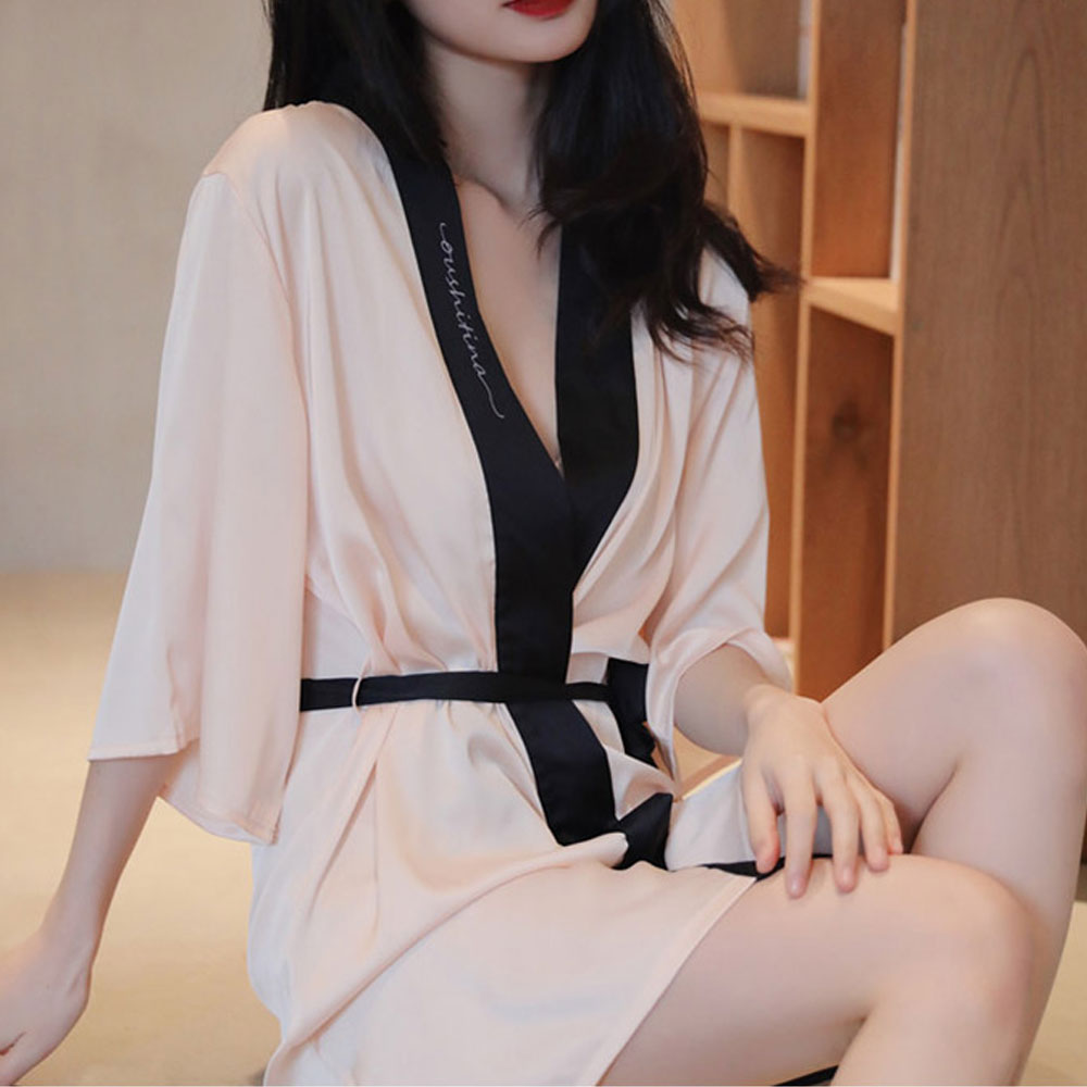 로브 골프 샤워 가운 실크 잠옷 2color DK- 1006720 여성 홈웨어 호텔 - 상품 이미지
