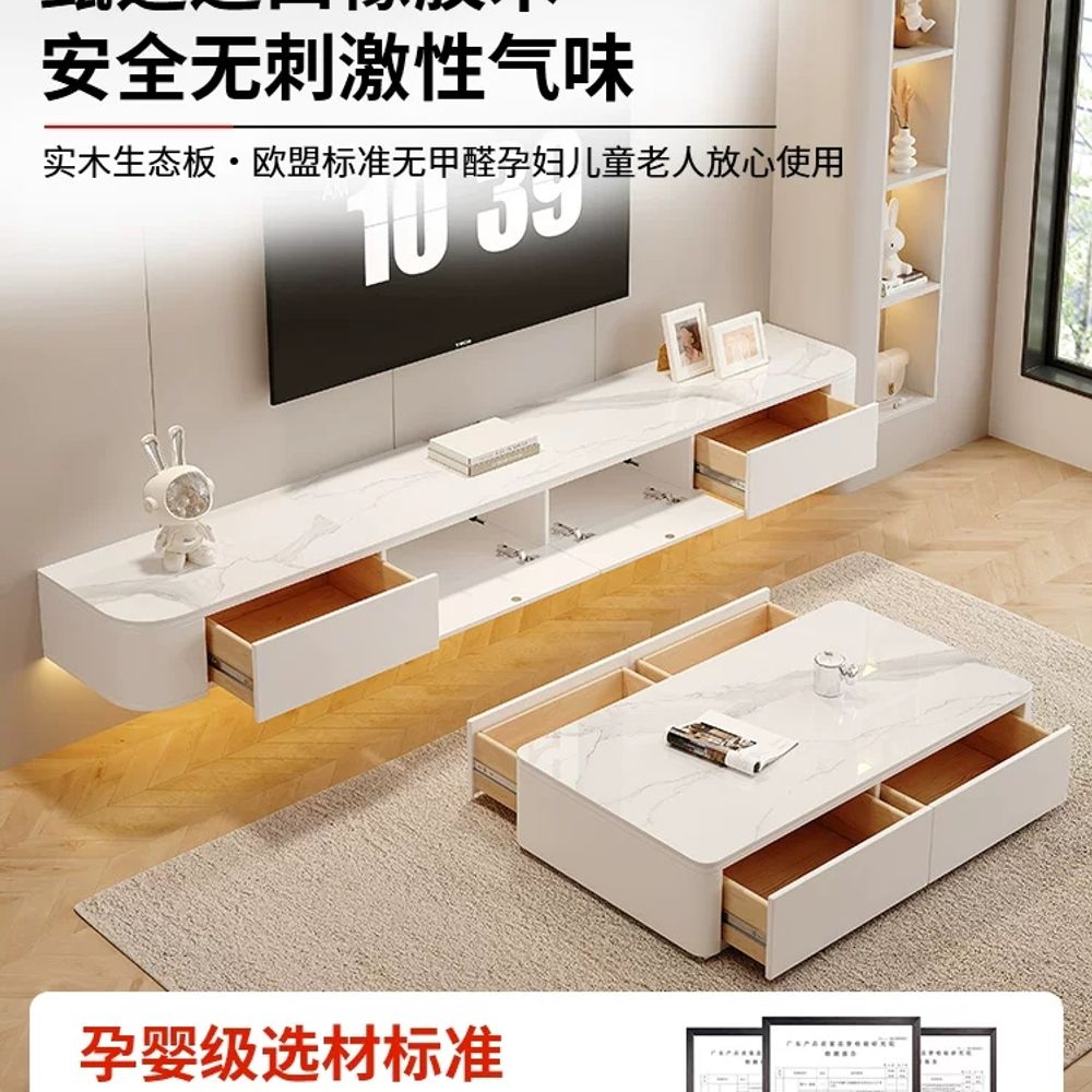 모던 티비장 벽걸이 TV 인테리어 나무 우드 고급 선반 수납장 거실 안방 거치대 - 상세 이미지 3