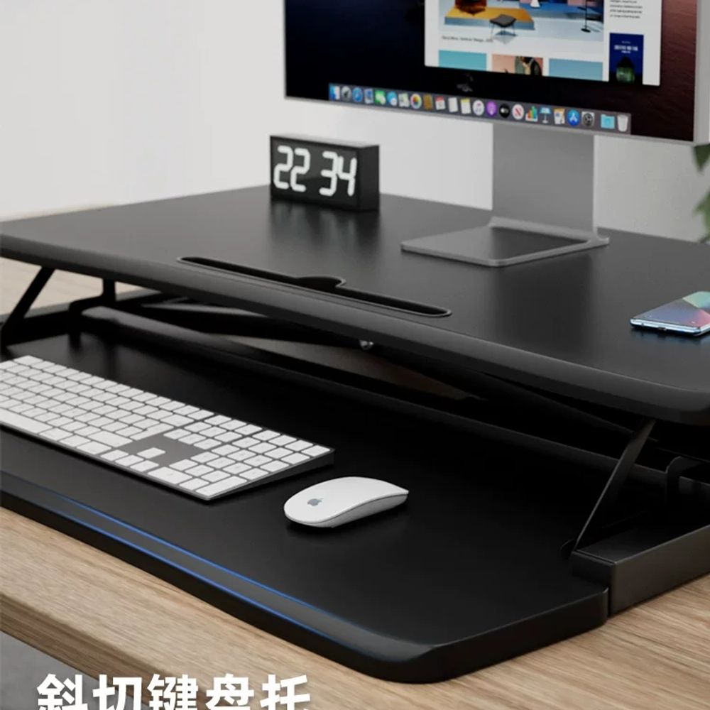 높이조절 받침대 컴퓨터 리프트업 테이블 노트북 스탠드 책상 거치대 - 상세 이미지 4