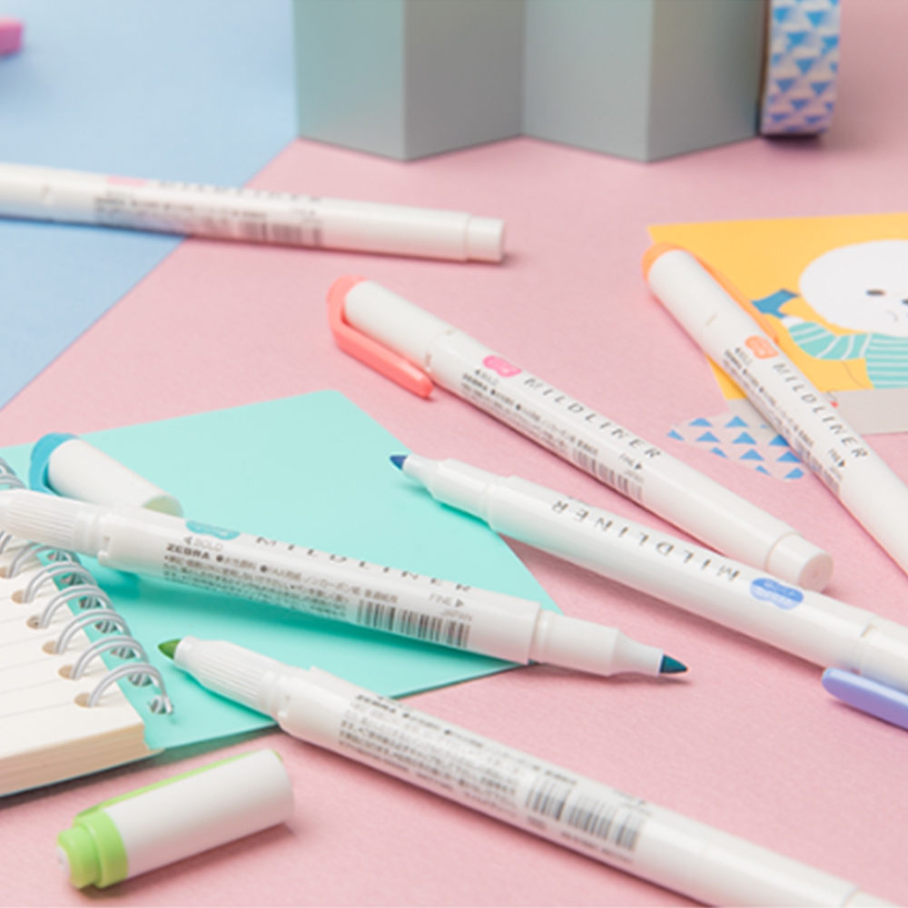 마일드라이너 전색상 형광펜 MILDLINER 트윈 형광팬 10입 단색세트 - 상품 이미지