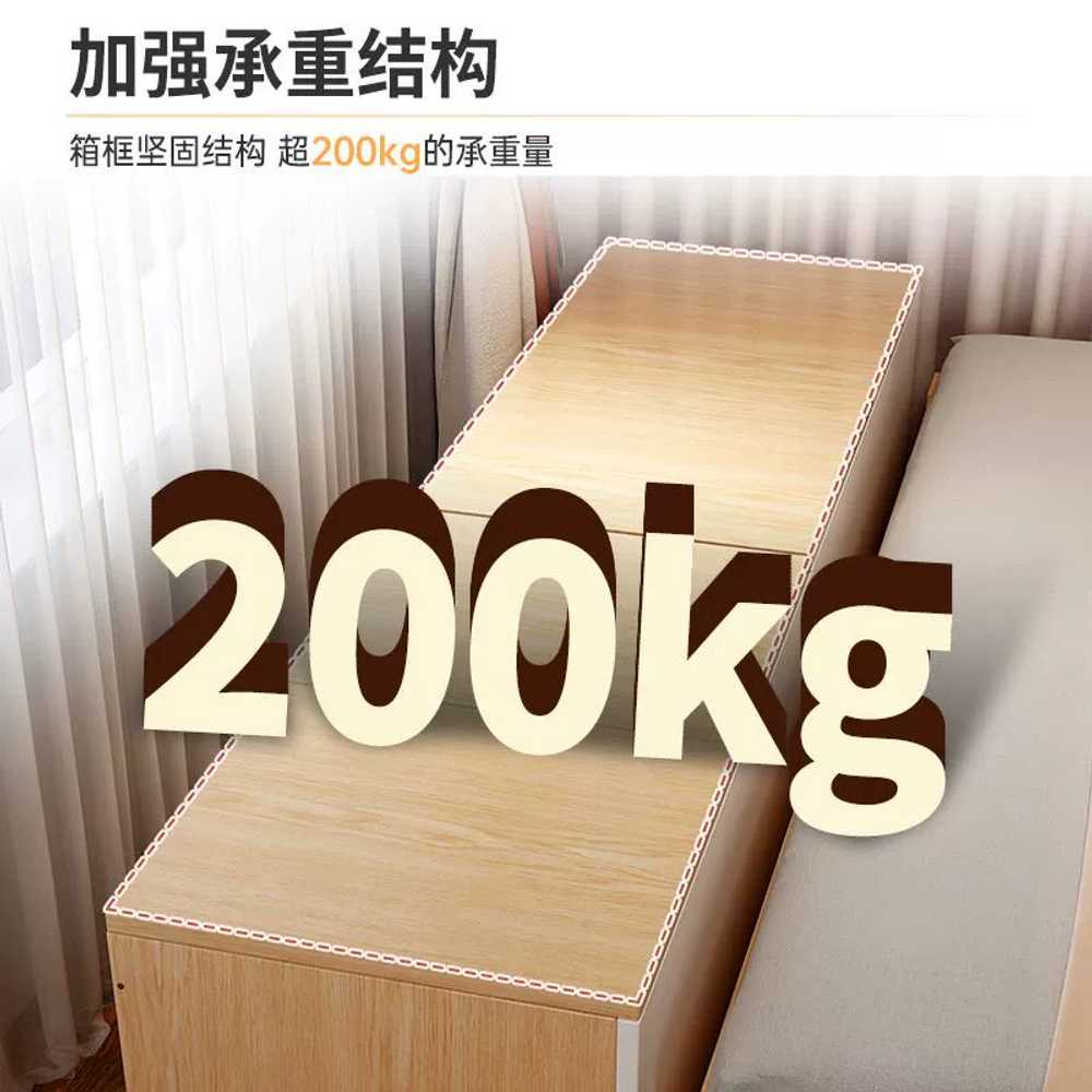 침대 확장 수납 테이블 사이드 용 캐비닛 수툴 원룸 안방 - 상세 이미지 3