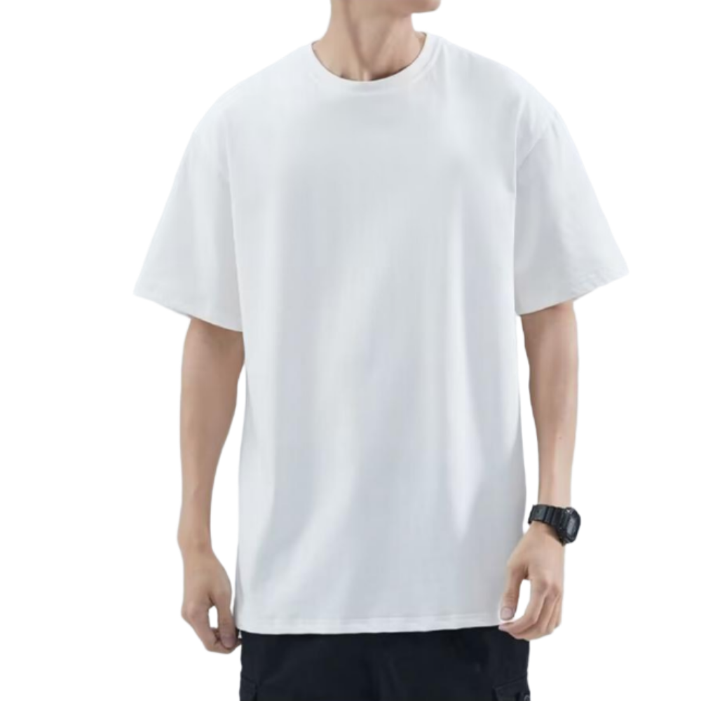 1+1 무지 반팔 티셔츠 20수 탄탄한 기본 레이어드 빅사이즈 목안늘어나는 흰티 - 상세 이미지 3
