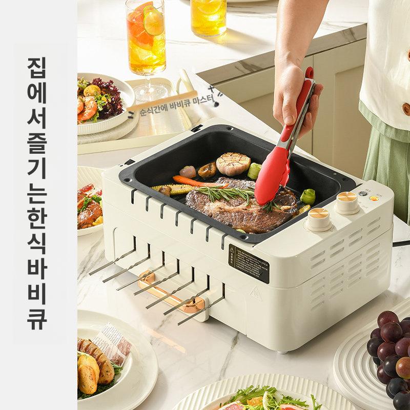 자동 회전 양꼬치 구이 그릴 멀티 기계 가정용 바베큐 야외 전기 캠핑용 업소 - 상세 이미지 3