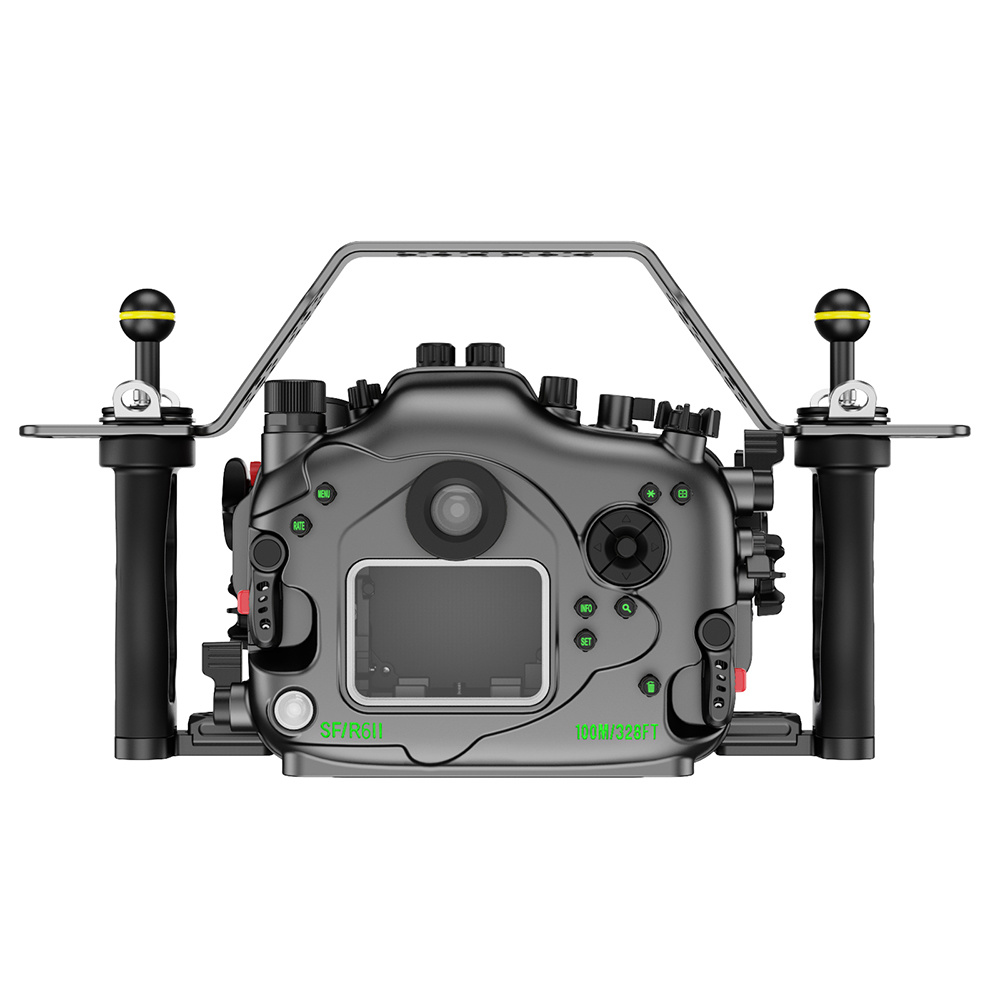 Sea Frogs 방수 알루미늄 합금 카메라 케이스 캐논 R6II 용 바디 SF14002 100M 블랙 그레이 - 상세 이미지 5