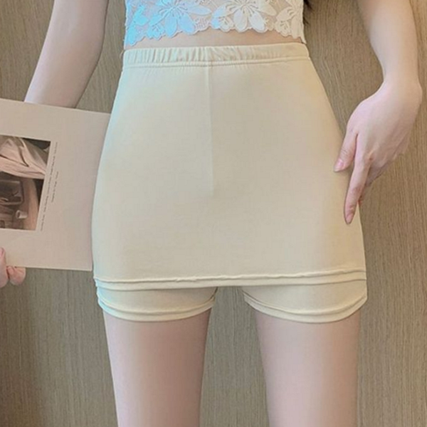 얇은 여성 속바지 이중 속바지 데일리 치마 여름 - 상품 이미지
