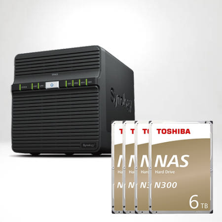 시놀로지 DS423 TOSHIBA N300 6TB X4