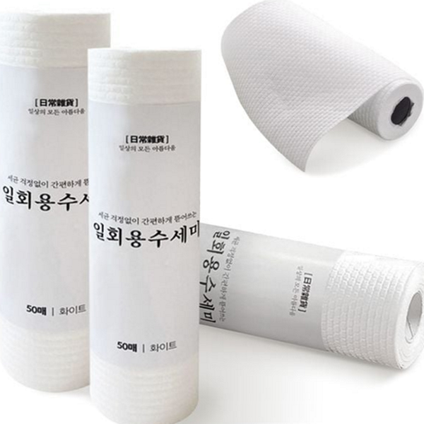 다용도 일회용 수세미 청소용 설거지 수세미 주방용 롤형 청소포 주방 하수구 욕실 타올 위생 - 상품 이미지