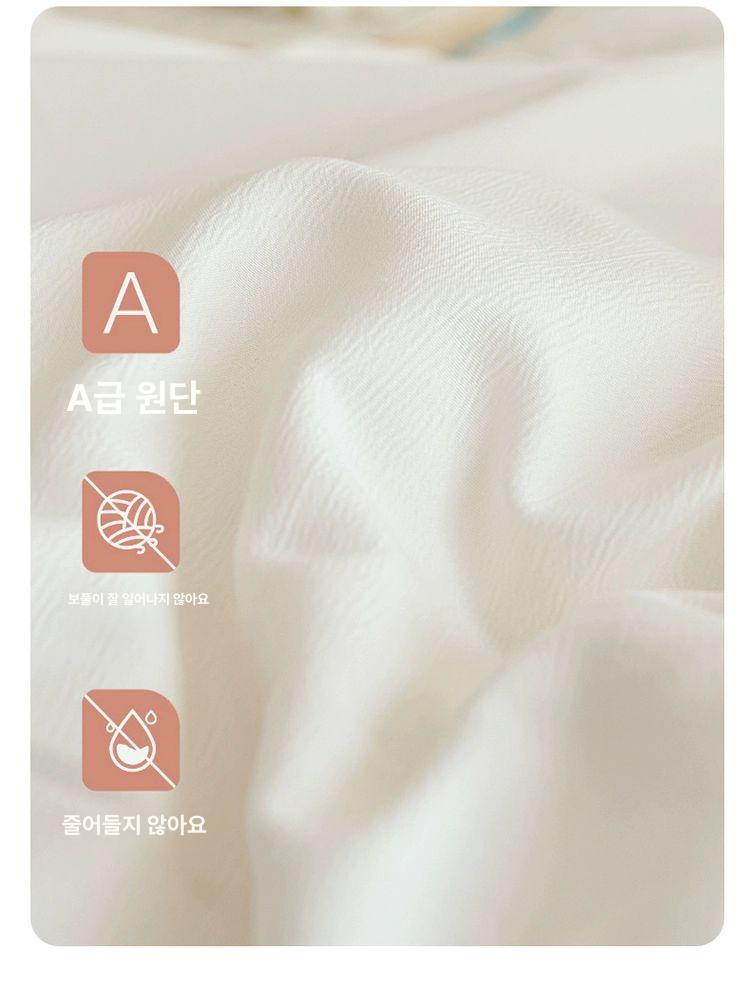 레이스 침대 커버 매트리스 호텔식 유럽풍 프릴 플라워 베이지화이트 200x230cm 이불 커버 단품 - 상세 이미지 4