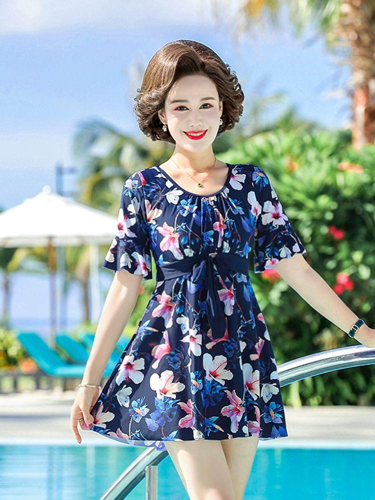 60대래쉬가드 할머니 중년레쉬가드 엄마 아줌마 진파랑 메인 이미지 스타일 L - 상세 이미지 3