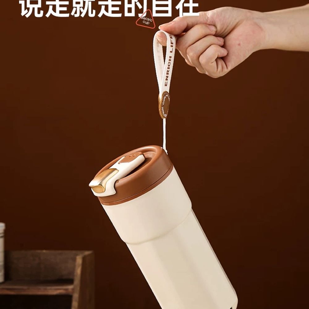 무선 텀블러 스마트 보온병 커피포트 휴대용 가열 히팅 여행용 온도조절 - 상세 이미지 2