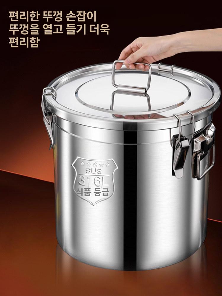 스텐 발효통 와인 효소 밀폐 보관통 양조 발효 저장 용기 - 상세 이미지 4