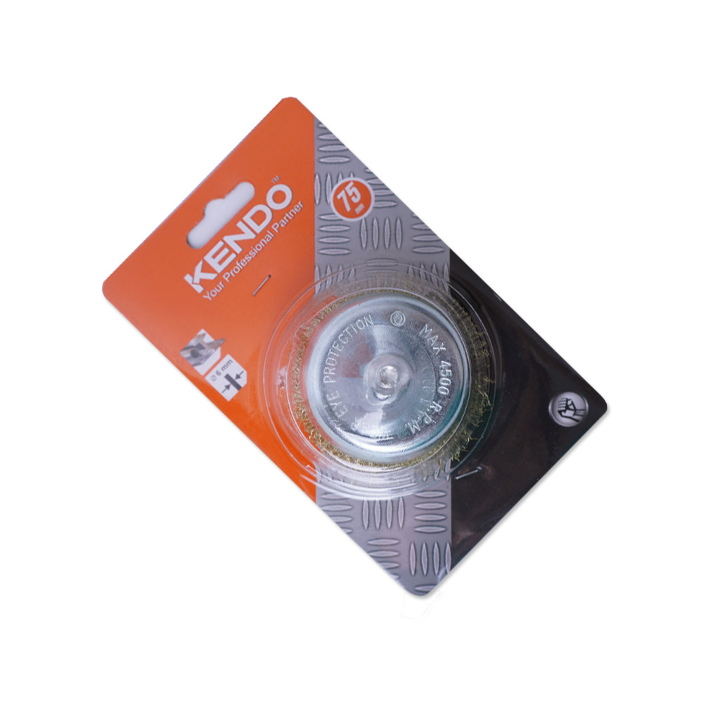 KENDO 켄도 철 컵 브러쉬 150mm 척 사용 (3mm) 76000620 - 상세 이미지 5