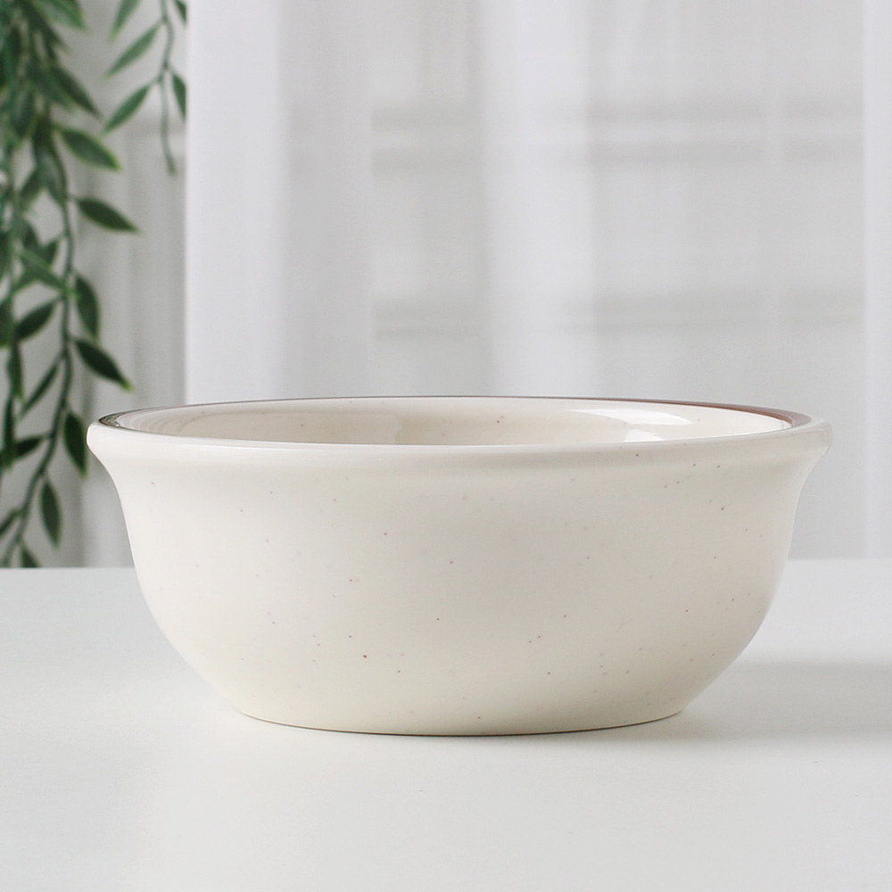 이스톤 레트로 마블 멜라민 그릇 돈까스 카레 업소용 접시 12.2cm, 마블B스프 - 상세 이미지 2