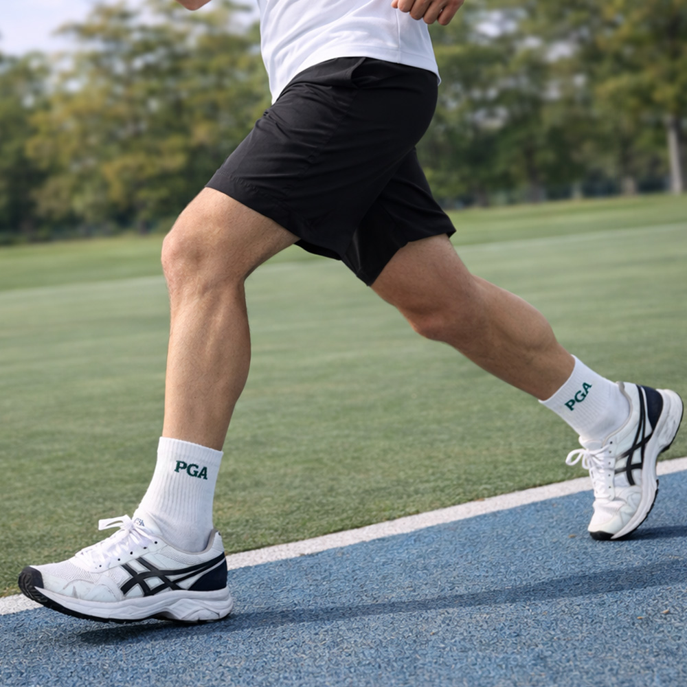 PGA 2중쿠션 스포츠 골프 중목양말 4족 세트 PGAM-68 화이트그린 - 상세 이미지 2