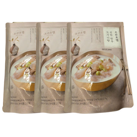 조선호텔 진한 한우도가니탕 1kg X 3팩 한우사골 사골곰탕 캠핑요리 밀키트