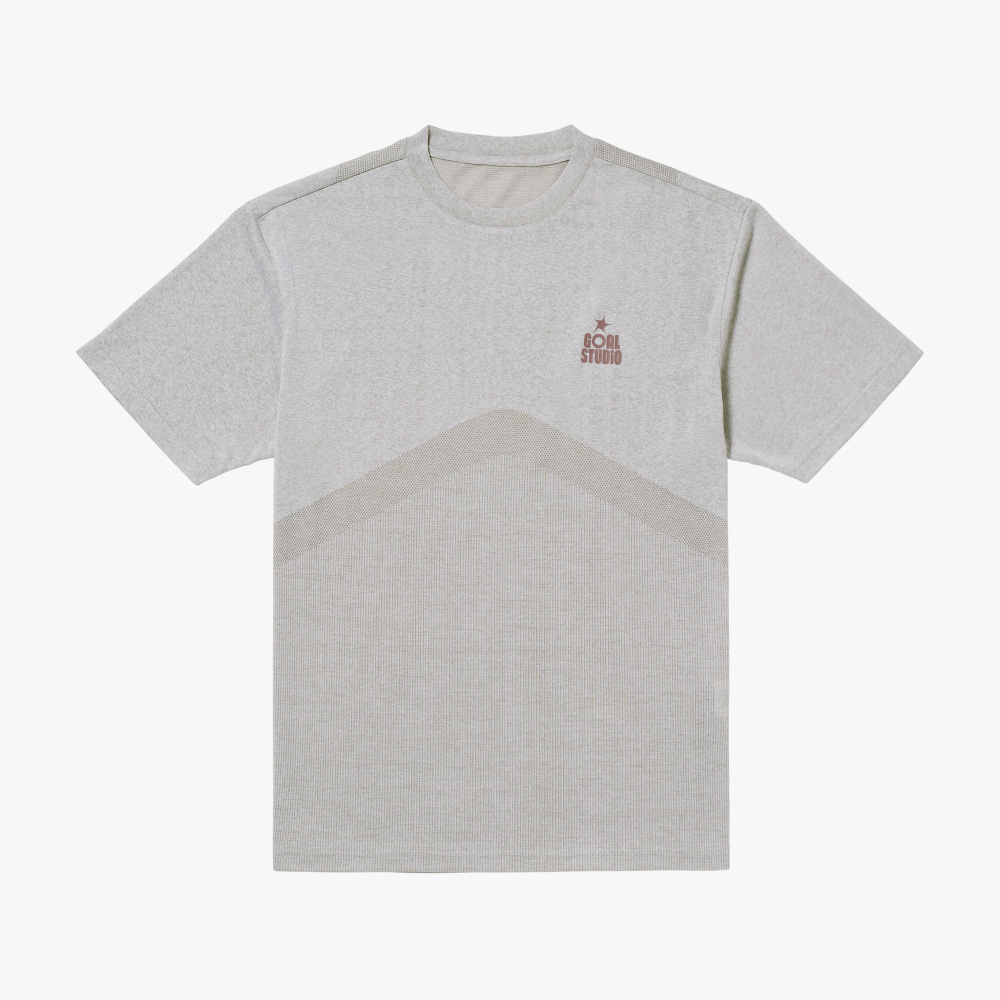 MS JACQUARD TEE-BEIGE - 상품 이미지
