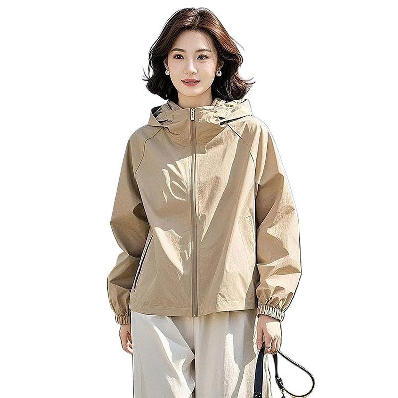 여성 루즈핏 후드 바람막이 점퍼 봄 가을 간절기 가벼운 아우터 이미지 6