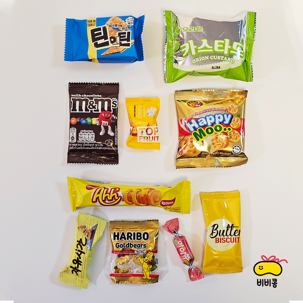 비비콩 도도세트 학교 학원 교회 행사 단체간식 어린이집 과자 선물 세트 간식꾸러미 박스 - 상세 이미지 2