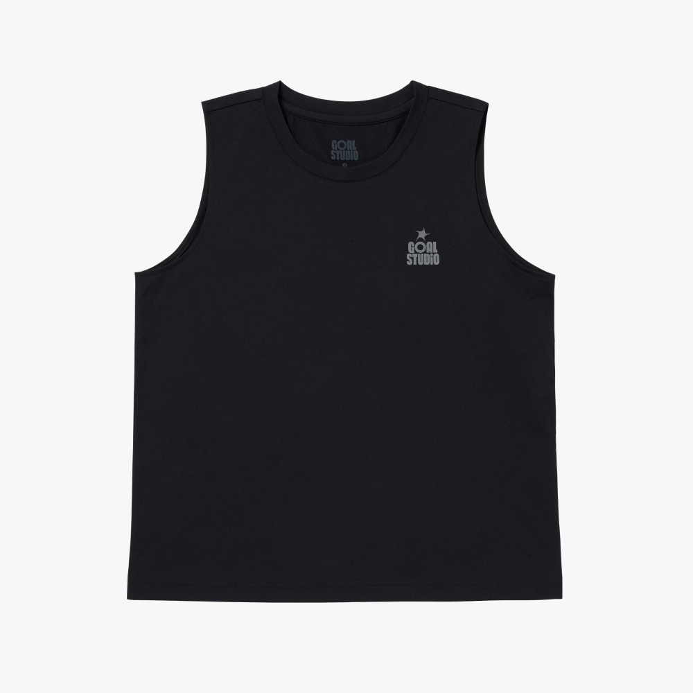 WS ESSENTIAL AIRDRY SLEEVELESS-BLACK - 상품 이미지