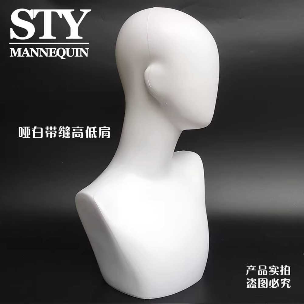 여성 모자 마네킹 가발 거치대 두상 얼굴 머리 모형 55cm - 상세 이미지 5