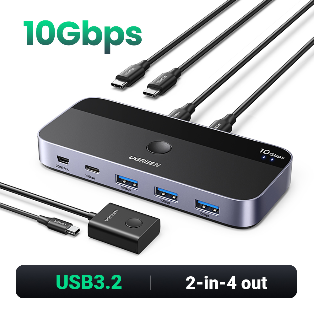 유그린 USB3.2 C타입 10Gbps 2대4 2C 2A USB 멀티허브 스위치 선택기 CM691 - 상세 이미지 4