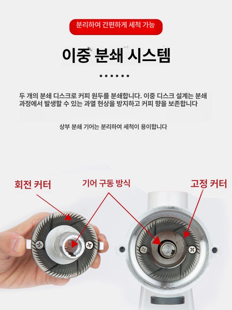원두 그라인더 커피 분쇄기 홈카페 주방 핸드드립 도구 - 상세 이미지 2