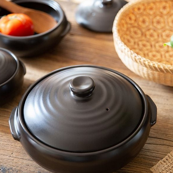 전골용 내열 도자기 뚝배기 세라믹 도자기 찌개 냄비 오븐용 한식 돌솥 받침대 국물 사원삼 - 상품 이미지