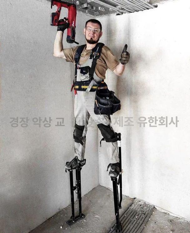 이동식 도배 사다리 키다리 족장 경량 천장 발판 우마 흔들림 작업대 도장 미장 키높이 - 상세 이미지 4