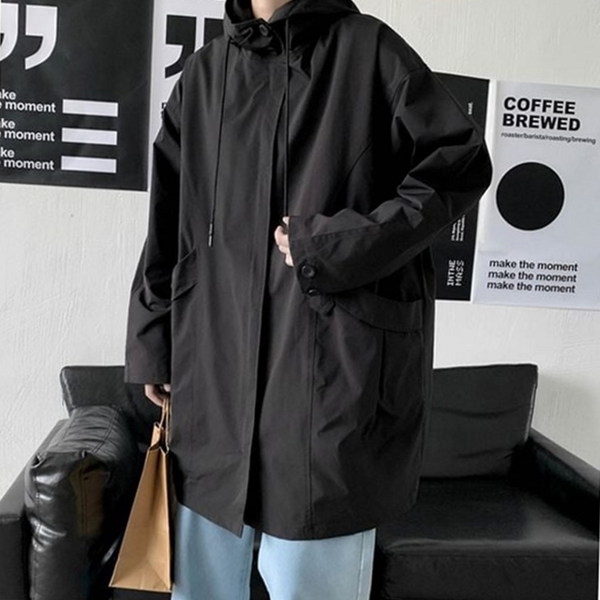 빅사이즈 야상 점퍼 데일리 남성 후드 점퍼 아우터 캐주얼 가을 - 상품 이미지