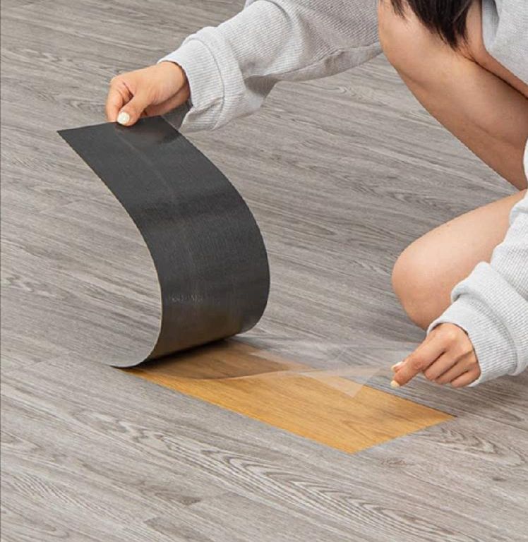 원목 바닥 장판 셀프 거실 붙이는 PVC 방수 미끄럼방지 - 상품 이미지
