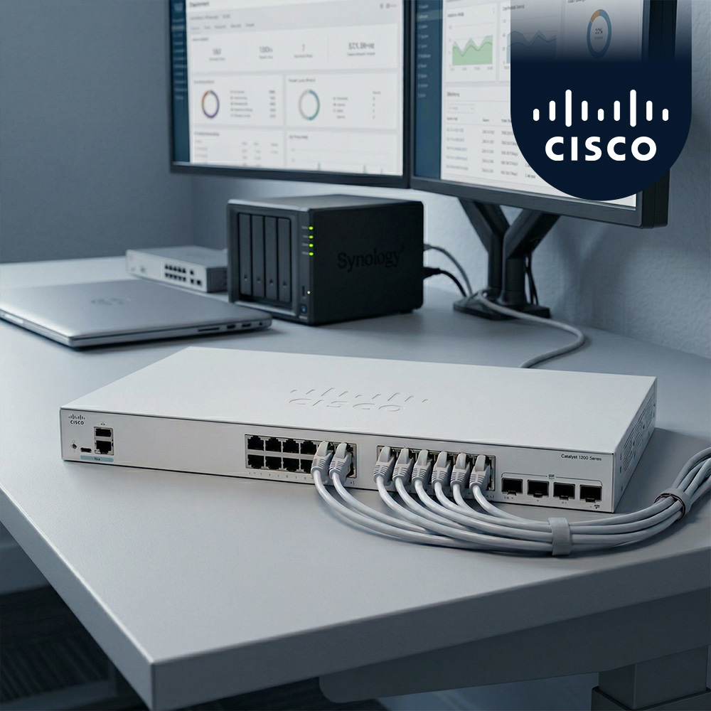 시스코 CISCO C1200-24T-4G 24포트 기가비트 관리형 스위치 4SFP - 상품 이미지