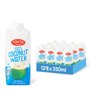 카르타 100% 천연 코코넛 워터 코코넛, 330ml, 12개 맛있게 먹은 솔직 후기 - 상품 이미지 1