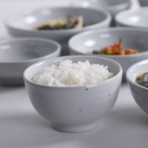 고백자 도자기 공기 깔끔한 국산 도자기 공기 밥그릇 원형 대접 핸드메이드 국그릇 진 레인지 - 상품 이미지