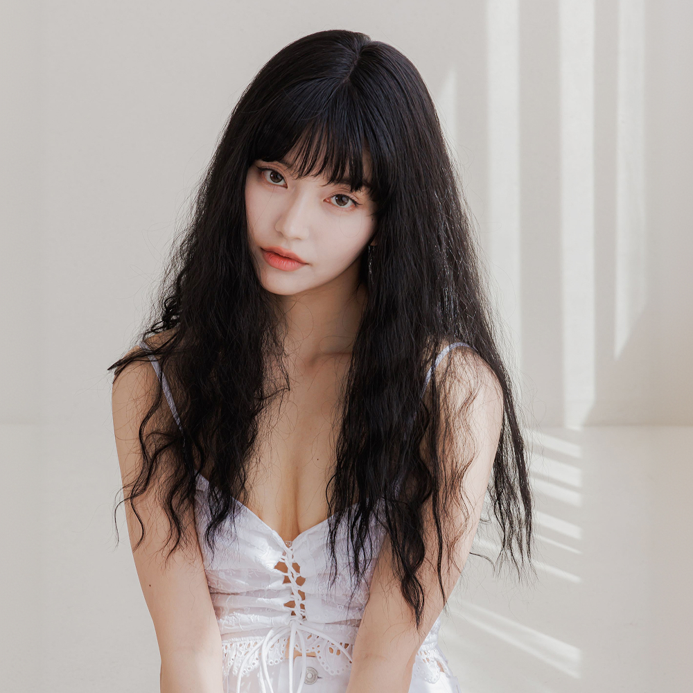 수제통가발 쥬디 히피펌 여자가발 - 상품 이미지