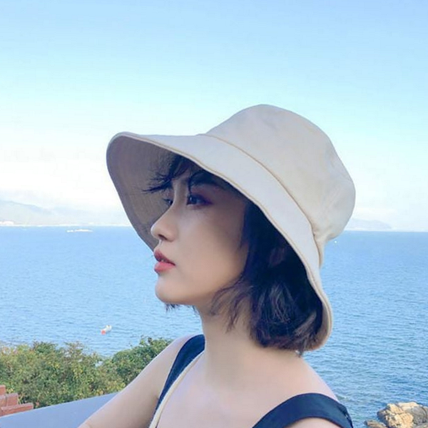 데일리버킷 버킷 햇 휴양지 벙거지 모자 여름 커플 여성 남성 캡모자 면 빅사이즈 자외선 - 상품 이미지
