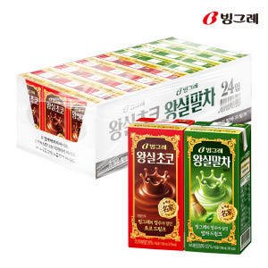 빙그레 왕실 드링크 초코+말차, 190ml, 24개 맛있게 먹은 솔직 후기 - 상품 이미지 1