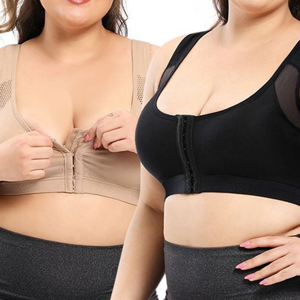 기능성 빅사이즈 보정 브라 스포츠브라 여성 압박 브라 노와이어 데일리 - 상품 이미지