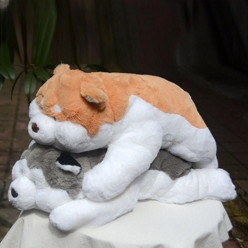엎드린 돼지인형 통통한 토끼 봉제인형 쿠션 베개 동물 핑크돼지 55cm 잠자는 인형 허스키 55CM 세터 정품 - 상품 이미지