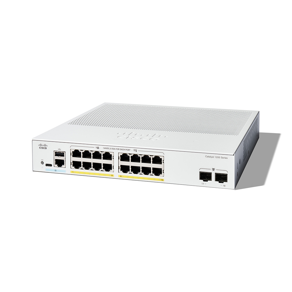 시스코 CISCO C1200-16P-2G 16포트 PoE+ 기가비트 관리형 스위치 2SFP - 상세 이미지 2
