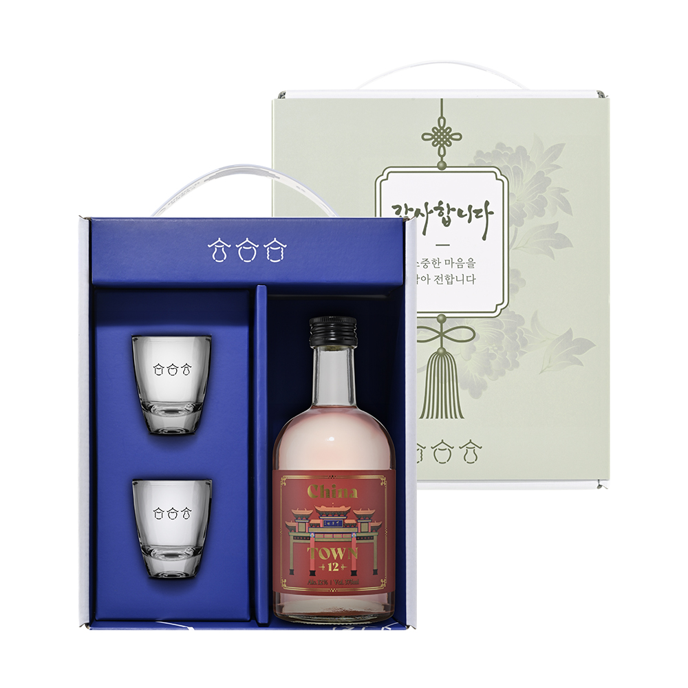 감사 샷잔선물세트 차이나타운 12도 375ml 명절 설날 추석 가정의달 선물 - 상세 이미지 3