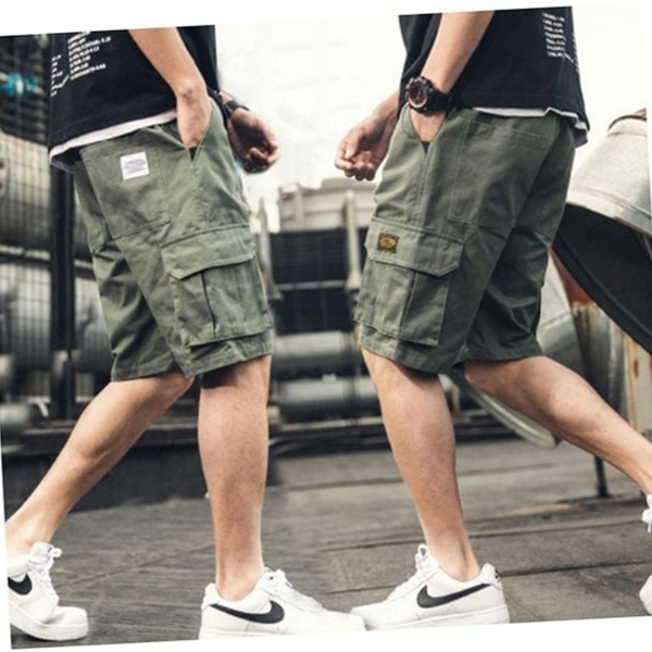 빅사이즈 남성 5부 반바지 오버핏 카고 반바지 데일리 여름 - 상품 이미지