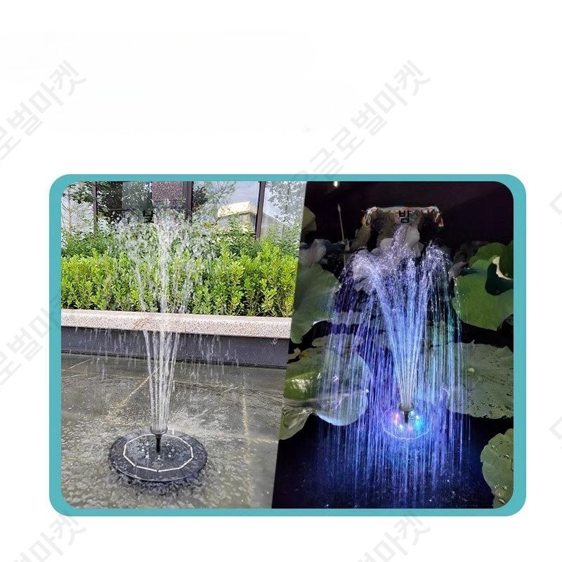 연못 태양광분수 태양열 LED 조경 인테리어 마당 - 상세 이미지 4