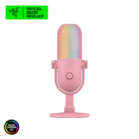 레이저코리아 Seiren V3 Chroma RGB USB 마이크 쿼츠 핑크