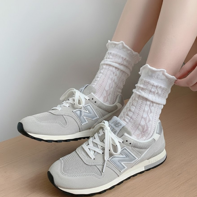 무압박양말 시스루 흰 sock 레이스 스타킹양말 임산부 세트 학생 sock 귀여운 루즈삭스 이미지