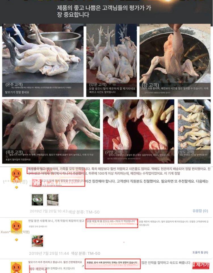 닭털 뽑는기계 생닭 탈모기 제거기 털 만드는 기계 닭털뽑는기계 상품 양계장 자동 오리털 - 상세 이미지 5