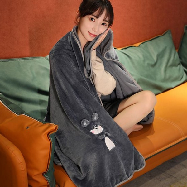 부드러운 극세사 블랭킷 따뜻한 극세사 담요 어깨 캠핑 겨울 무릎 똑딱이 낮잠 캐릭터 - 상품 이미지