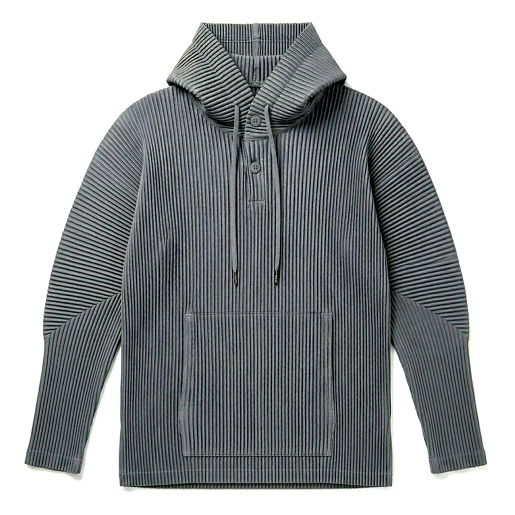 VH53 플리츠 머슬핏 남자 포켓 후드 긴팔 티 SIGNATURE PLEATS 이미지 6