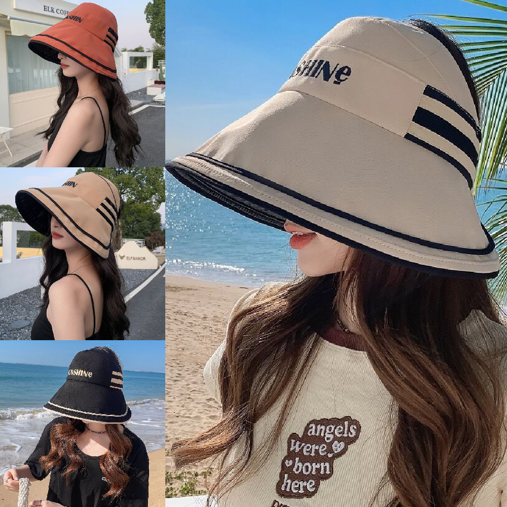 썬캡 큰챙 롤업 자외선 차단 여름 모자 바캉스 베이직썬캡 여성썬캡 썬바이저 테니스 여자 - 상품 이미지